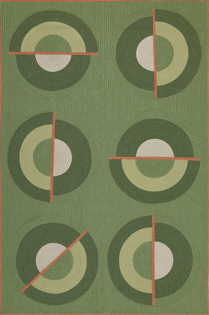 Tapis vert en polyester - Cyclo Amande  - 1 - Toulemonde Bochart