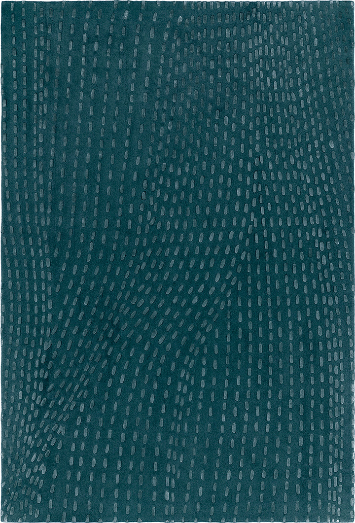 Tapis vert en laine tencel - Kantha Émeraude  - 1 - Toulemonde Bochart