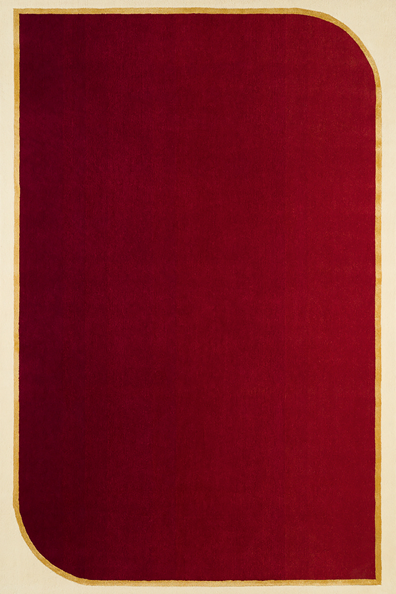 Tapis rouge en laine et viscose - Persia Rubis  - 1 - Toulemonde Bochart